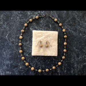 Handcrafted necklace and earrings